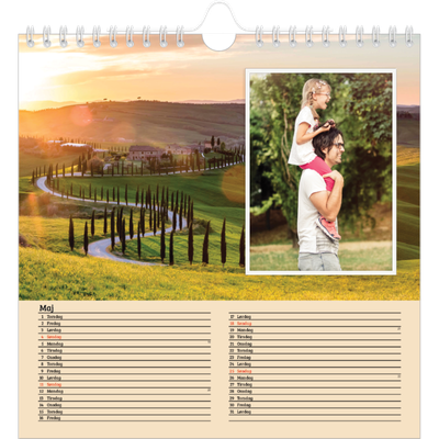 Årskalender kvadratisk — Fire årstider [kalender forside]