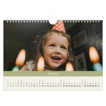 Fotokalender A4 — Pastel kapitler