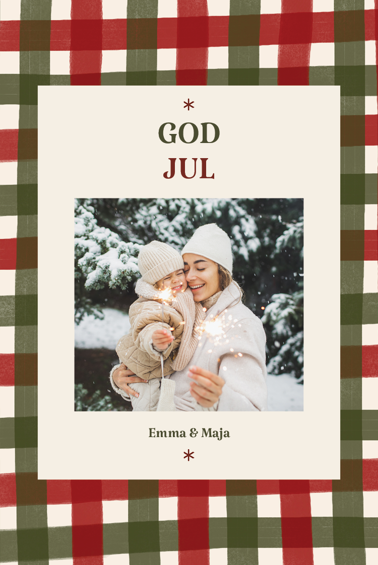 Kort — Jule-patchwork