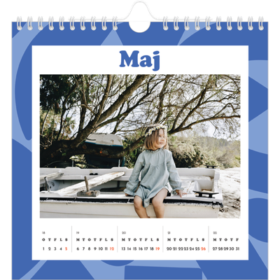 Årskalender kvadratisk — Farveglad mønster [kalender forside]