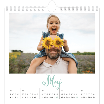 Årskalender kvadratisk — Hej verden [kalender forside]