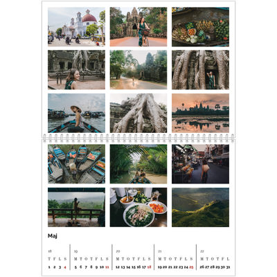 Fotokalender A4 dobbelt (30 x 40 cm) — Billedgrid [kalender forside]