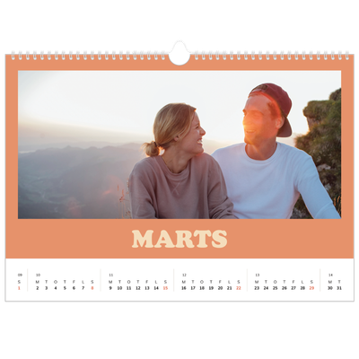 A3 Foto Kalender — Retro rammer [Marts]