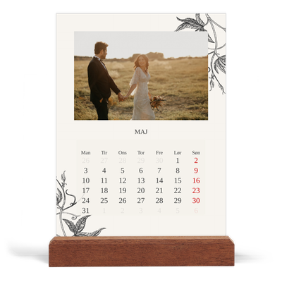 Staffeli kalender - stående  — Blek & blomst [kalender forside]