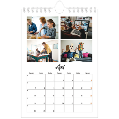 A5 Foto Kalender — Bogen om mig [April]