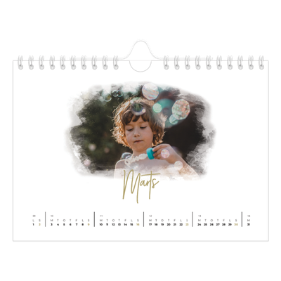 A5 Foto Kalender — Diffuse billederammer [Marts]