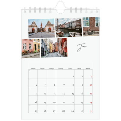 A5 Foto Kalender — Byferie (hvid) [Januar]