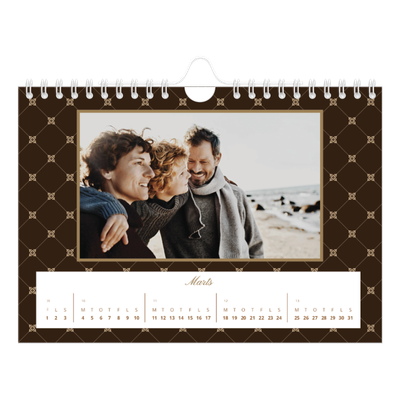 A5 Foto Kalender — Vintage monokrom [Marts]