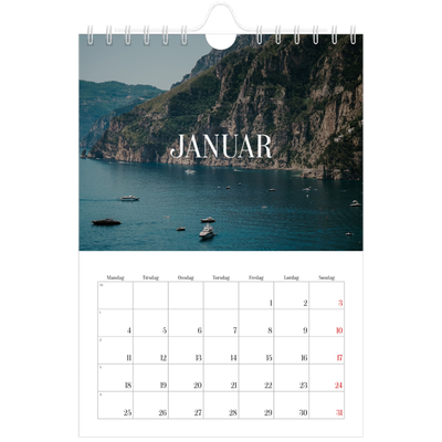 A5 Foto Kalender — Endeløs flugt [Januar]