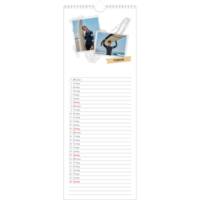 Køkkenkalender  — Scrapbook stil [Februar]