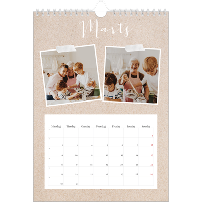 Fotokalender A4 (20 x 30 cm) — Scrapbogs kalender [Marts]
