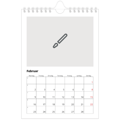 A5 Foto Kalender — Design selv [Februar]
