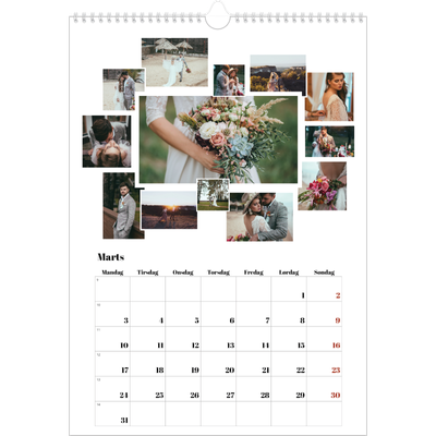 Årskalender A3 — Collage shapes [Marts]