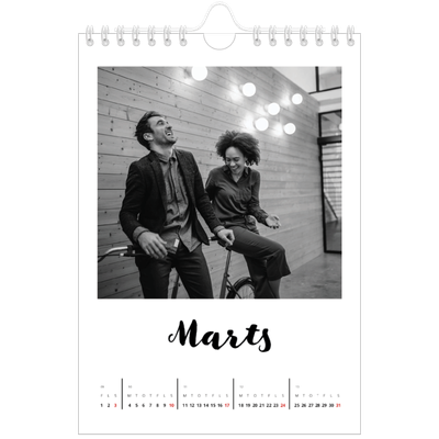 A5 Foto Kalender — Håndskrevet [Marts]