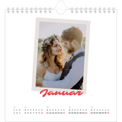 Årskalender kvadratisk — Signeret tryk [Januar]