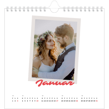 Kvadratisk Fotokalender — Signeret tryk