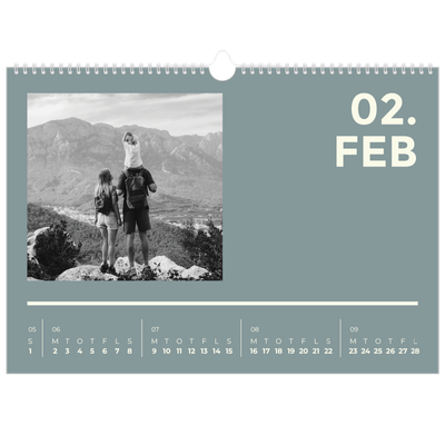 A3 Foto Kalender — Moderne og dristig [Februar]