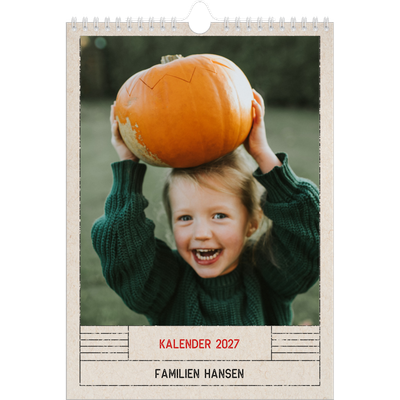 Fotokalender A4 (20 x 30 cm) — Stempeleffekt [kalender forside]