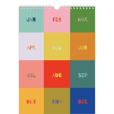 Fotokalender A4 (20 x 30 cm) — Farverig kalender [kalender forside]
