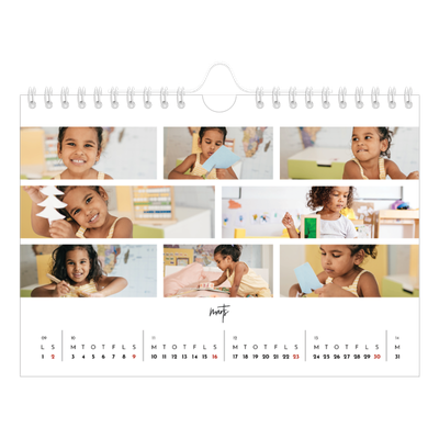 A5 Foto Kalender — Billedcollage [Marts]