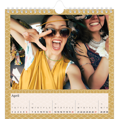 Årskalender kvadratisk — Geometrisk [April]