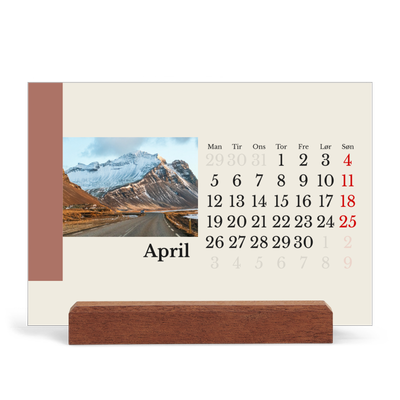 Staffeli kalender - liggende  — Verdens seværdigheder [April]