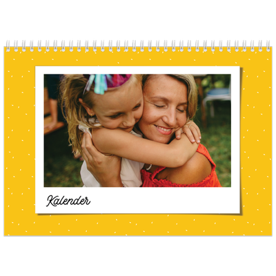 Fotokalender A4 dobbelt (30 x 40 cm) — Farverige minder [kalender forside]