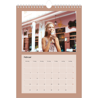 Fotokalender A4 (20 x 30 cm) — Jordfarver [Februar]