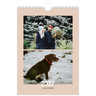 A5 Foto Kalender — Overlappende tekst [kalender forside]
