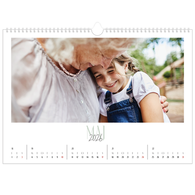 A3 Foto Kalender — Flere fonter [kalender forside]