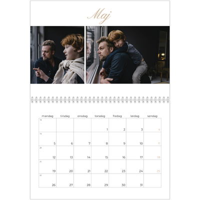 Fotokalender A4 dobbelt (30 x 40 cm) — Fotolister [kalender forside]