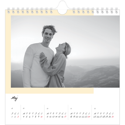 Årskalender kvadratisk — Farverige rammer [kalender forside]