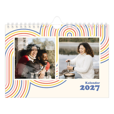 A5 Foto Kalender — Retro striber [kalender forside]