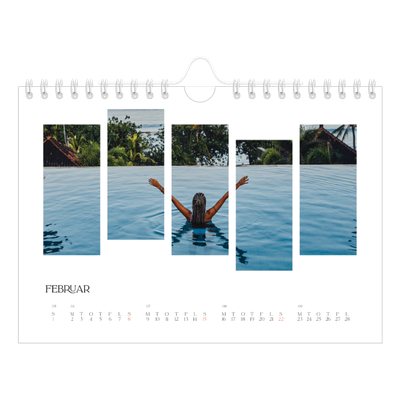 A5 Foto Kalender — Rejsemosaikker [Februar]