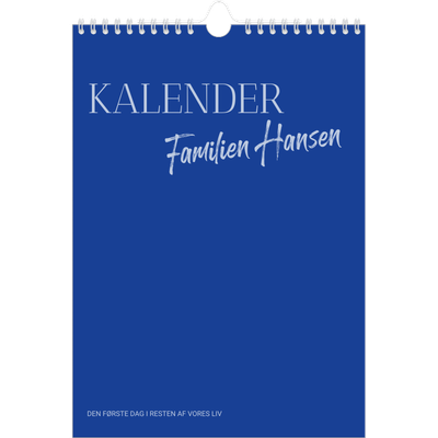 Fotokalender A4 (20 x 30 cm) — Klassisk kobolt [kalender forside]