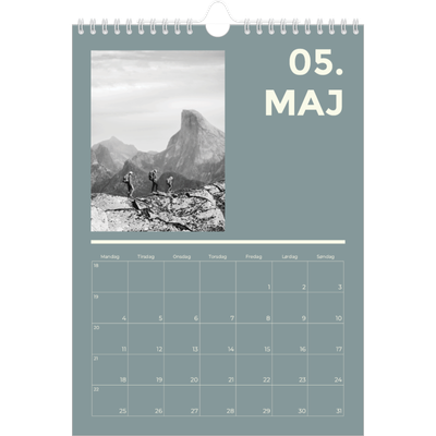 Fotokalender A4 (20 x 30 cm) — Moderne og dristig [kalender forside]