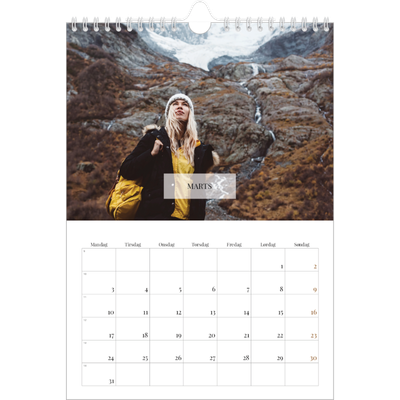 Fotokalender A4 (20 x 30 cm) — Klassisk kalender [Marts]