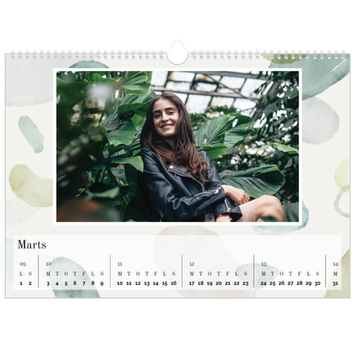 A3 Foto Kalender — Akvarelspot [Marts]