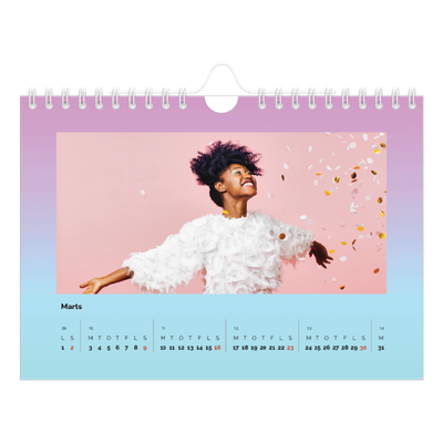 A5 Foto Kalender — Pastelfarver [Marts]