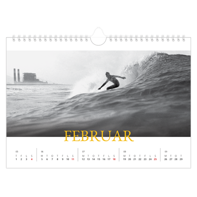 Fotokalender A4 — Heritage-stil [Februar]