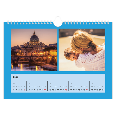 Fotokalender A4 — Skarpe farver [kalender forside]