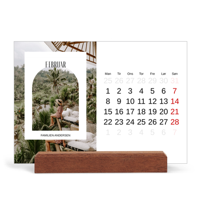 Staffeli kalender - liggende  — Den åbne bue [Februar]