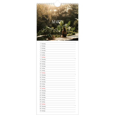 Køkkenkalender  — Endeløs flugt [Marts]