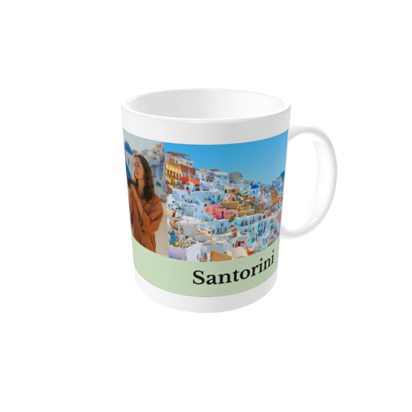 Krus med billede — Seværdigheder i Santorini