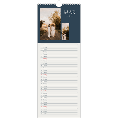 Køkkenkalender  — Skifer & seriffer [Marts]