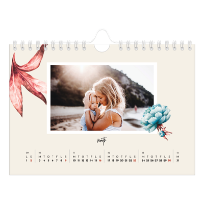 A5 Foto Kalender — Malte blomster [Marts]