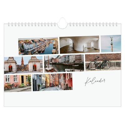 Fotokalender A4 — Byferie (hvid) [kalender forside]