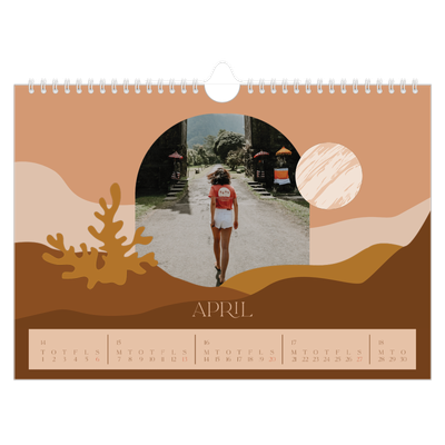 Fotokalender A4 — Neutrale bjerge [April]