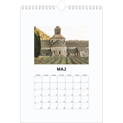 Fotokalender A4 (20 x 30 cm) — Simpelt billede [kalender forside]