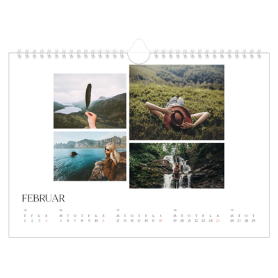 Fotokalender A4 — Surfing i solnedgangen [Februar]